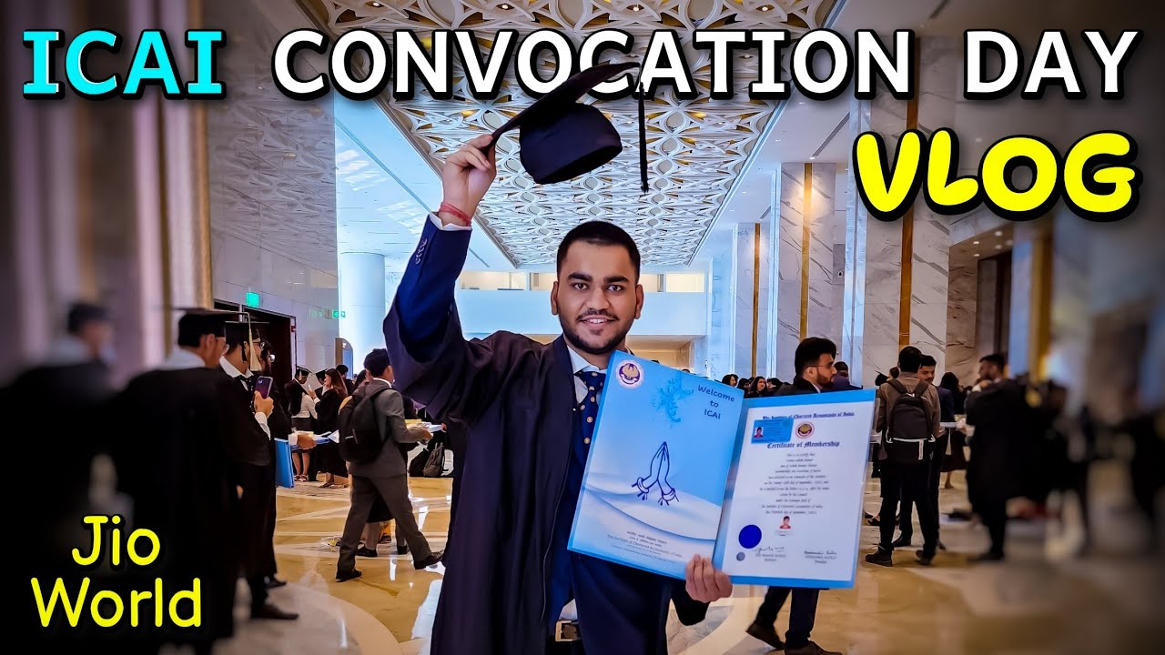 My CA Convocation Day at Jio World BKC Mumbai - Graduation Vlog