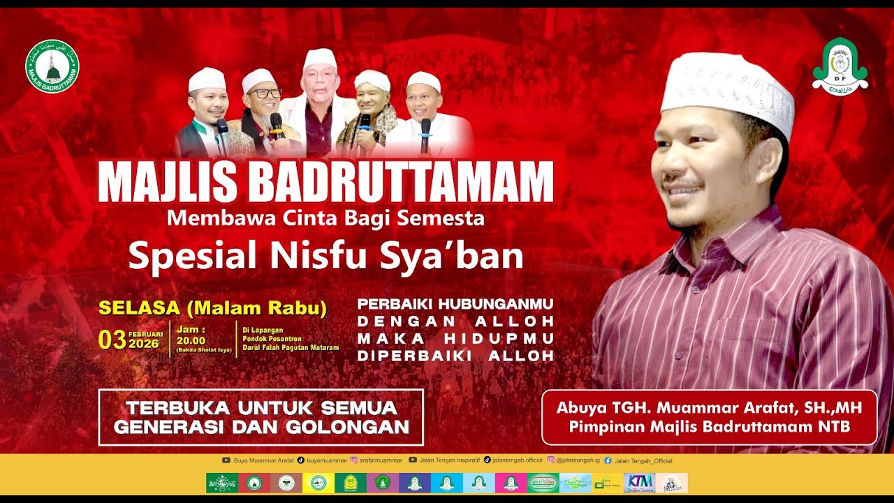 🔴 LIVE..!! MAJLIS BADRUTTAMAM SPESIAL NISFU SYA'BAN