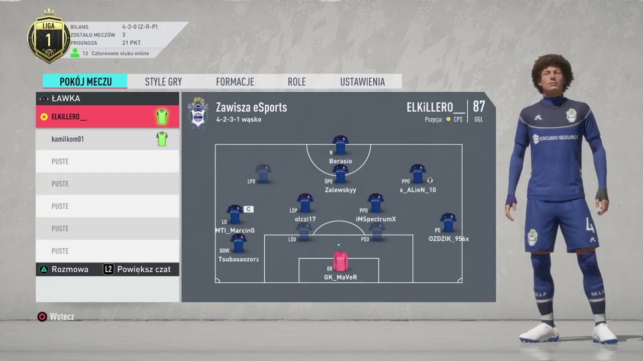 Zawisza Bydgoszcz Esports 11v11  VPG Premier North (1 kolejka )