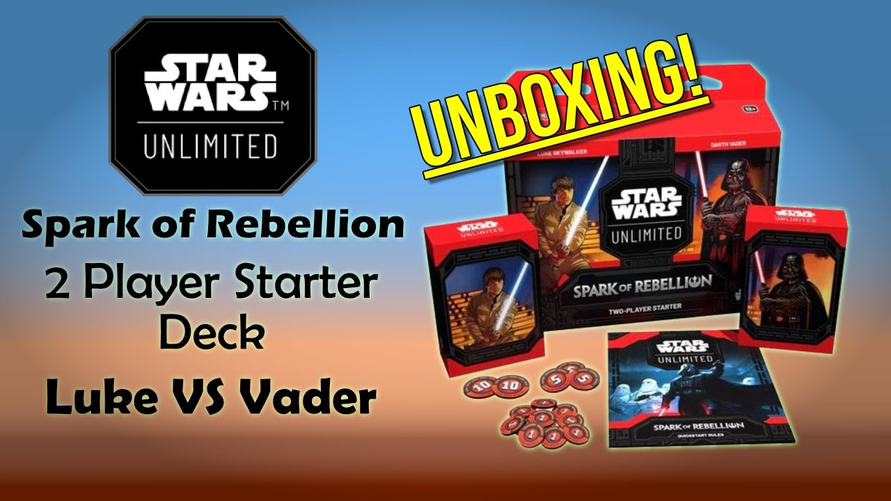 Star Wars Unlimited Spark of Rebellion Two Player Starter Unboxing