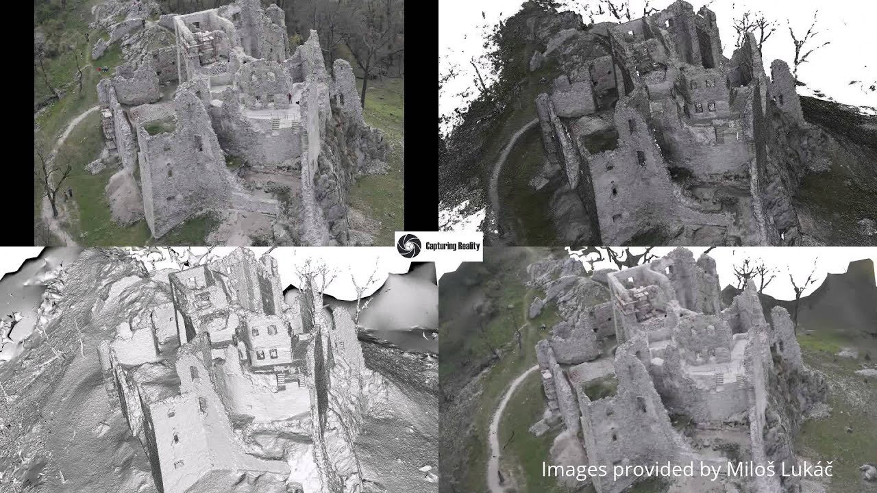 Automatic 3D reconstruction of Castle Hrusov from 70 images