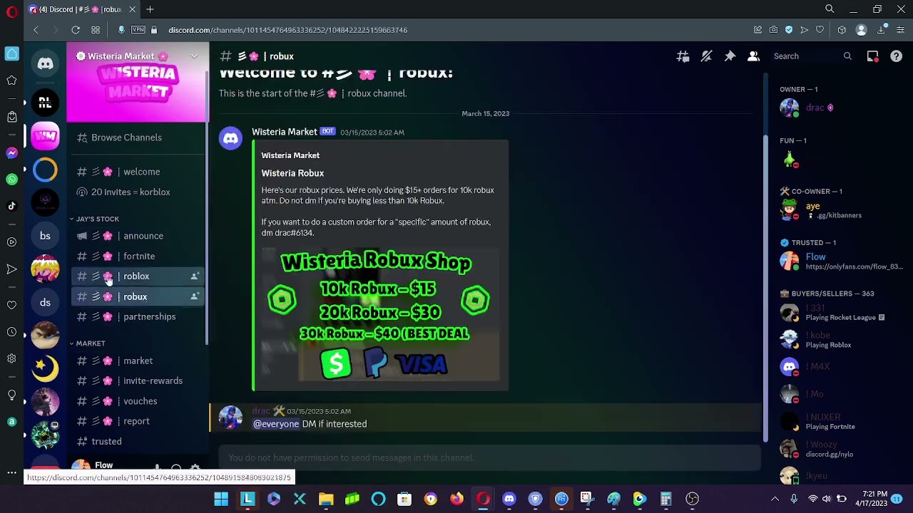 THE BEST FORTNITE AND ROBLOX TRADING/SELLING DISCORD SERVER [2025/NO SCAMS]