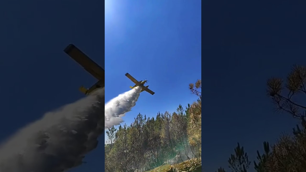 Descarga de meio a&eacute;reo AT-802F Fire Boss #fireboss #tiktok #viral #bombeiros