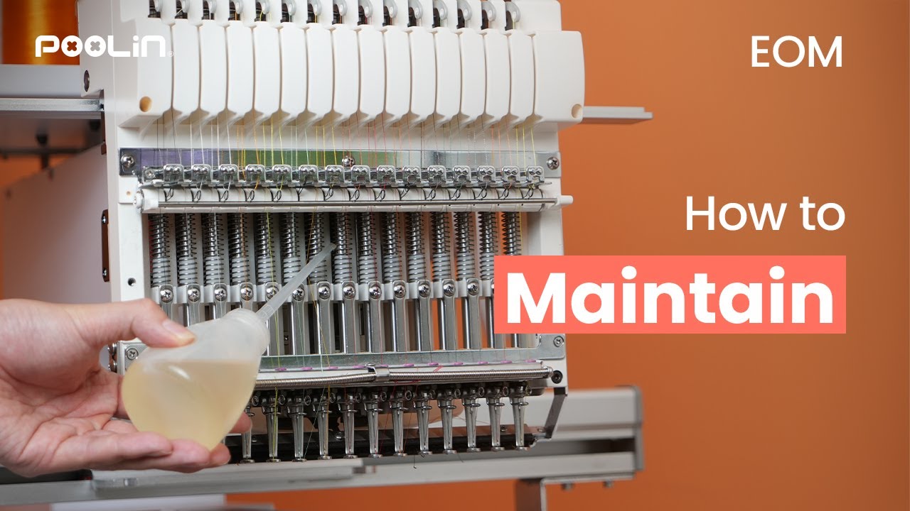 How to Maintain, Care, and Oil PooLin EOM Embroidery Machine for Beginners