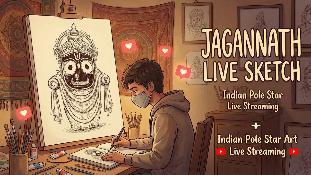 🛑 Last Live Stream This Month 🙏 | Shree Jagannath Drawing Live 🕉️🎨 #live #short #jagannath