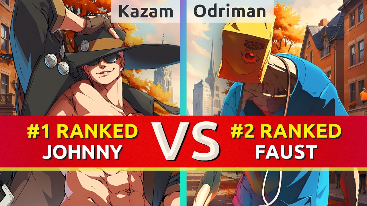 GGST ▰ Kazam (#1 Ranked Johnny) vs Odriman (#2 Ranked Faust). High Level Gameplay