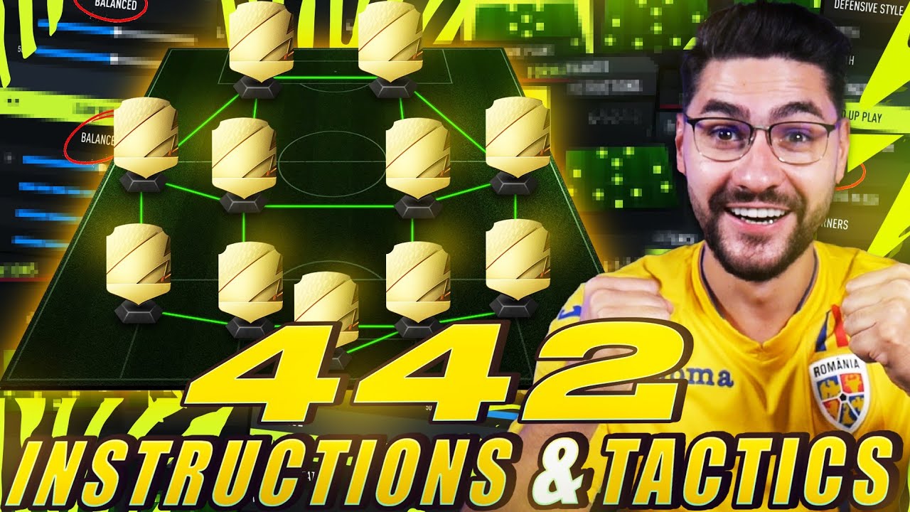 FIFA 22 BEST FORMATIONS TO START ULTIMATE TEAM!! 4-4-2 TUTORIAL - BEST CUSTOM TACTICS & INSTRUCTIONS