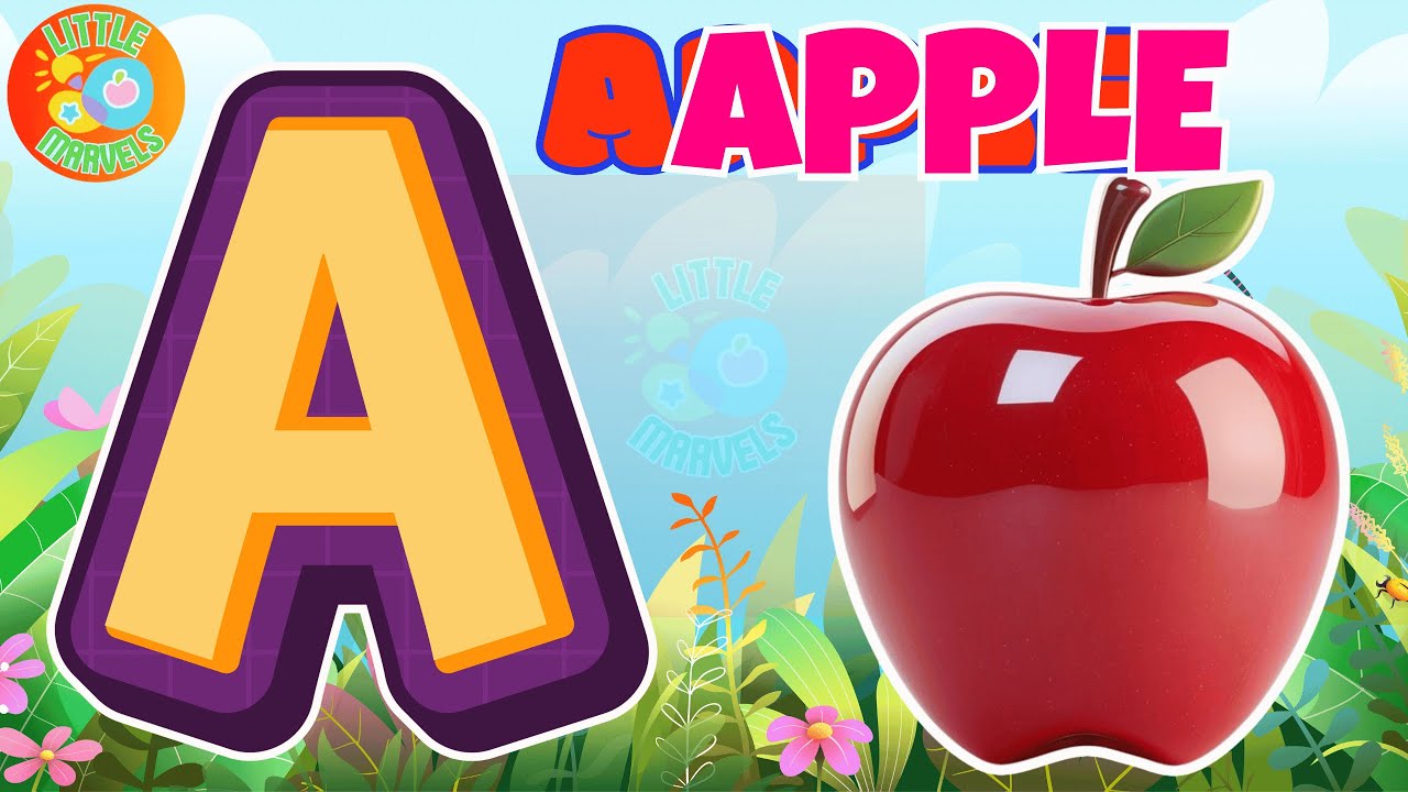 Nursery Rhymes in English : A is for Apple 🍎 - ABC Phonics Song | 5 Little Ducks Song