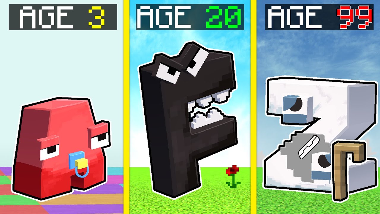 Выжить в Minecraft в течение 99 лет в роли ALPHABET LORE!
