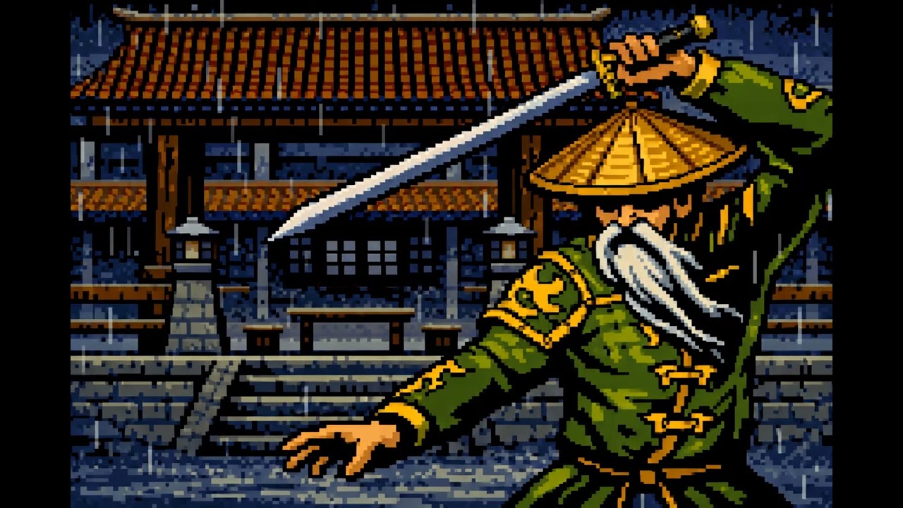 Lind Erebros / Shadow Fight 2 — Old Sensei (16-bit retro cover / AI)