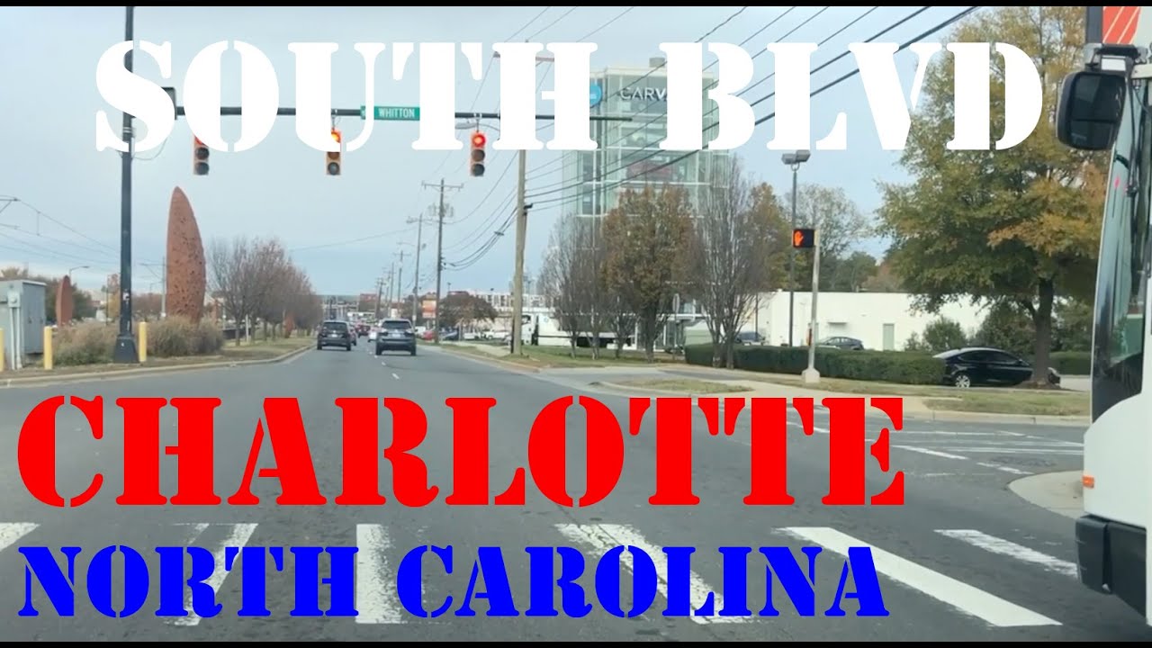 South Blvd - Charlotte FULL Route I-485 to I-277 Uptown - Street Drive