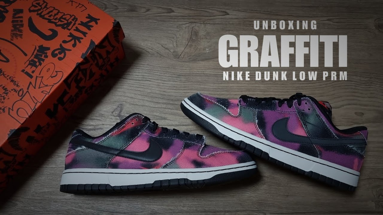 UNBOXING PURPLE PINK GRAFFITI 2022 Nike Dunk Low PRM