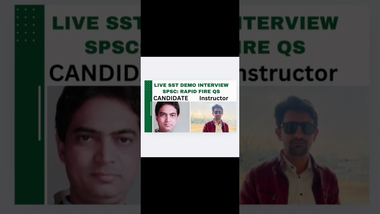 SPSC SST Live Demo Interview Conducted From a Candidate | comprehensive Session| Science & General
