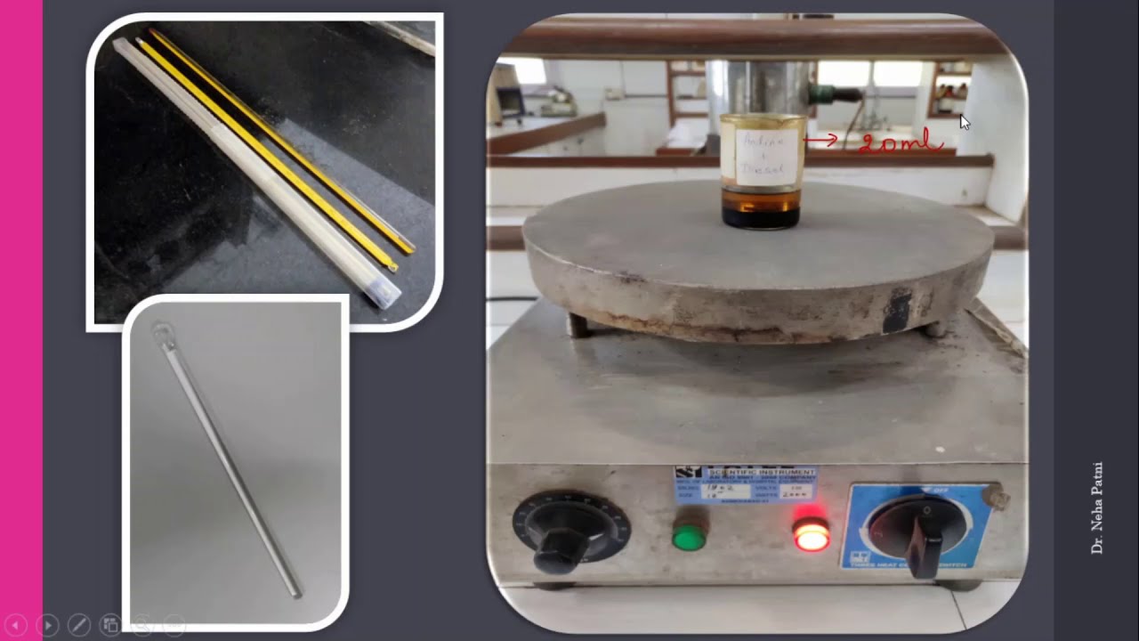 Find Aniline Point of a lubricating oil in chemistry lab