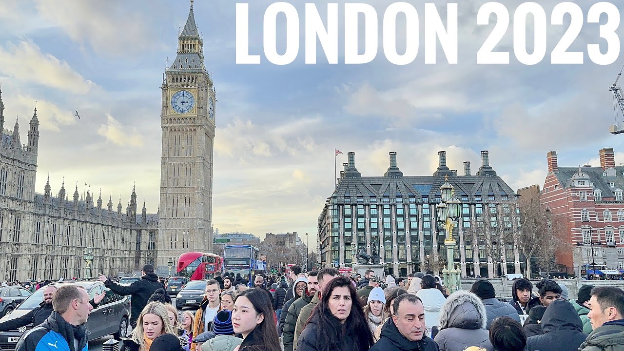 London City Tour 2023 | 4K HDR Virtual Walking Tour around the City | London Winter Walk 2023