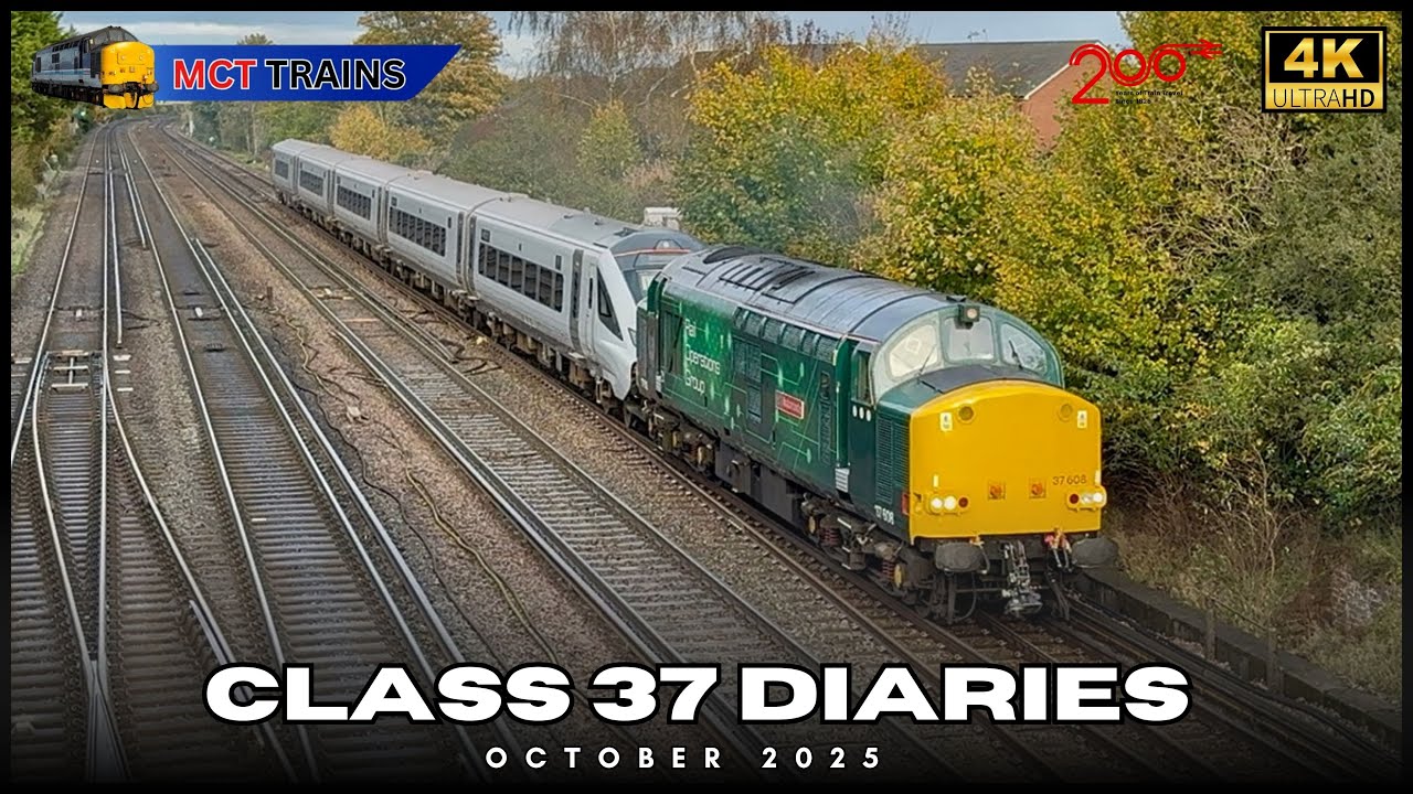 Class 37 Diaries - October 2025 - Various Class 37 Action - 4K -
