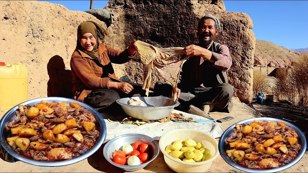 Cavemen & their style of cooking cow rumen