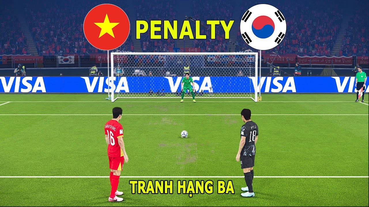 VIỆT NAM vs HÀN QUỐC | Loạt sút luân lưu | TRANH HẠNG BA | CÚP CHÂU Á 2026 | Lối chơi PES