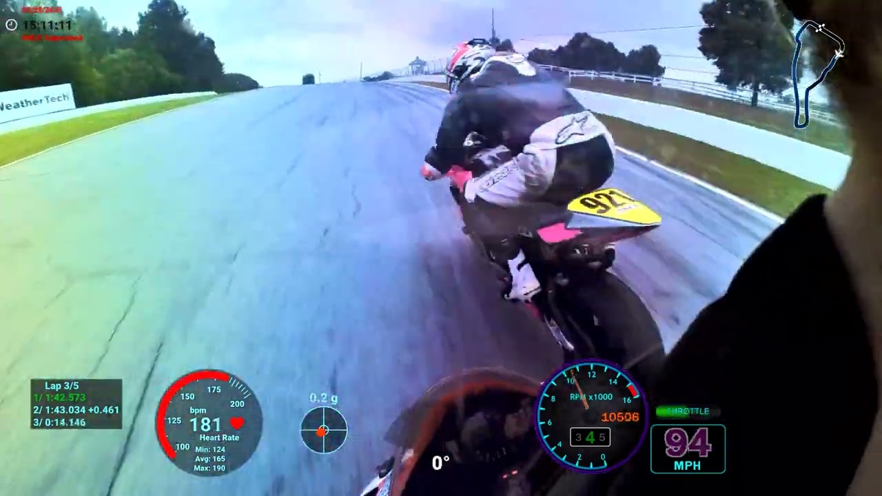 If you're slow, make them work for it ;) Road Atlanta 5/25/25 WERA CycleJam 600/C Superstock Race