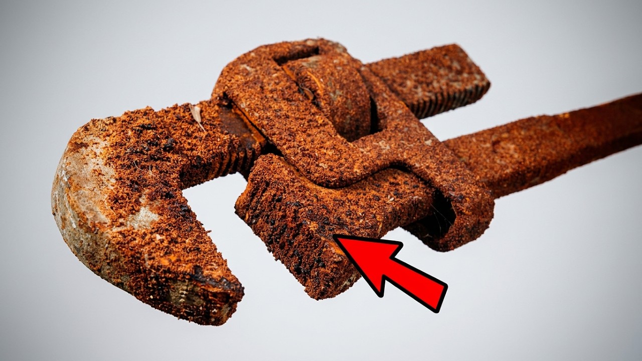 Extremely Rusty Pipe Wrench (Stillson Romanian ) Cool Restoration