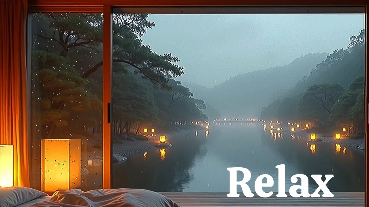 Rain Sounds for Sleep — Calm Night Ambience with Soft Piano for Deep Sleep and Relaxation (2 Hours)