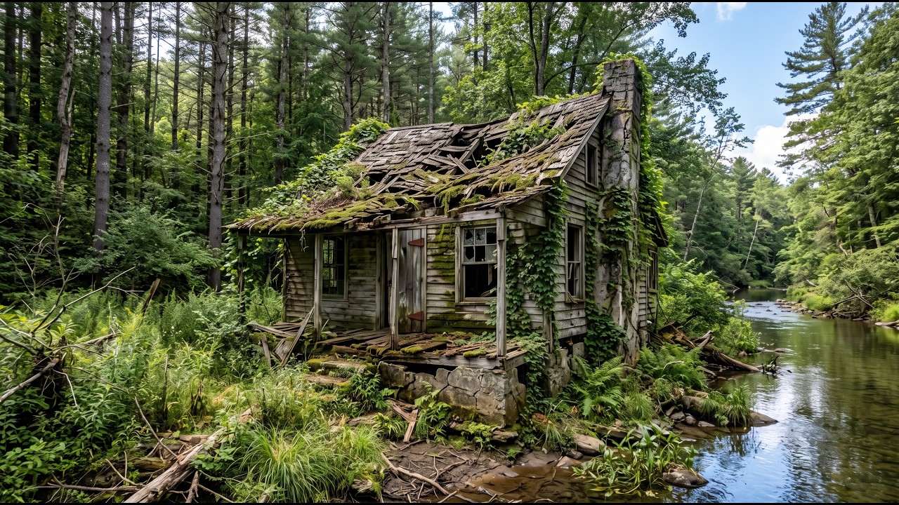 An Abandoned Riverside Hut Transformed into a Cozy Luxury Cottage for a Homeless Elderly Woman/ASMR