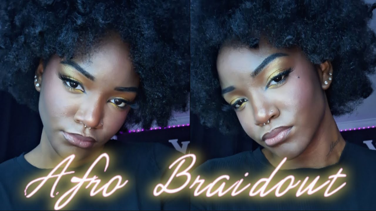 Curly Afro Braid Out | Defined, Fluffy & Easy