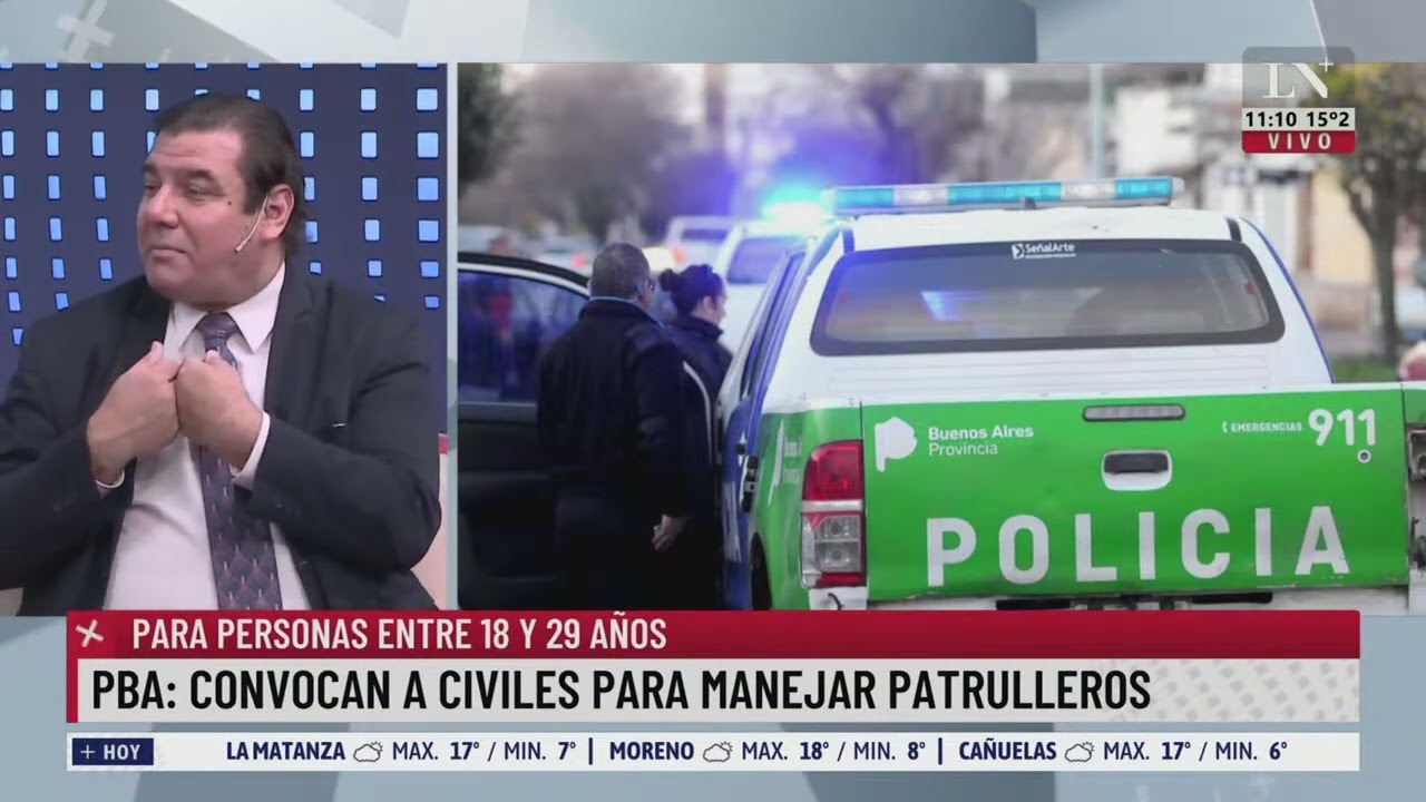 Convocan a civiles para manejar patrulleros en la provincia de Buenos Aires