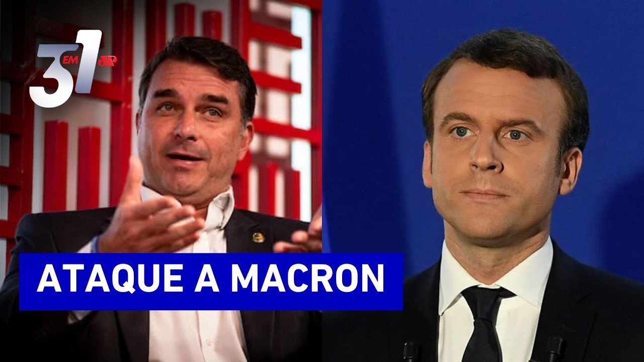 Flávio chama Macron de “incompetente” em TV francesa