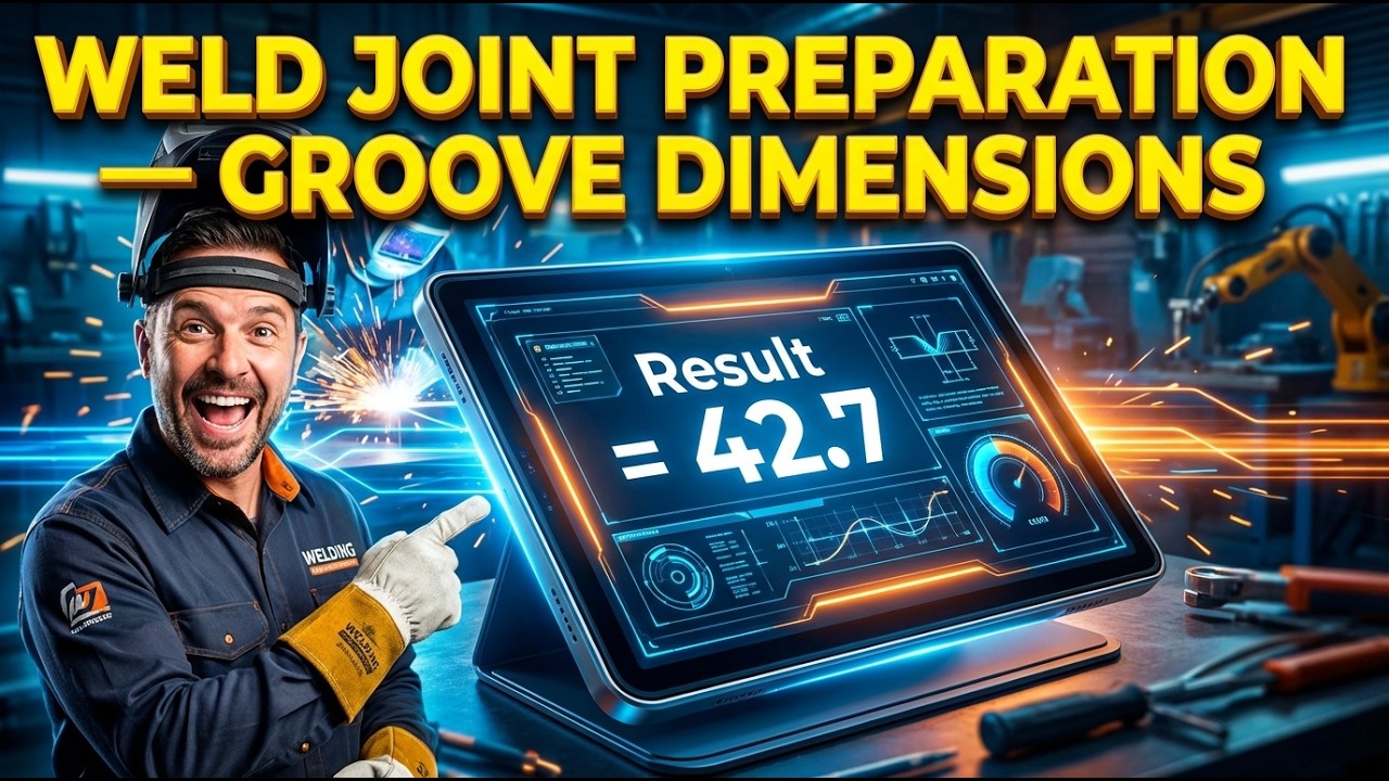 Weld Joint Preparation &mdash; Groove Dimensions Calculator &mdash; How to Use It | Engineering Tool