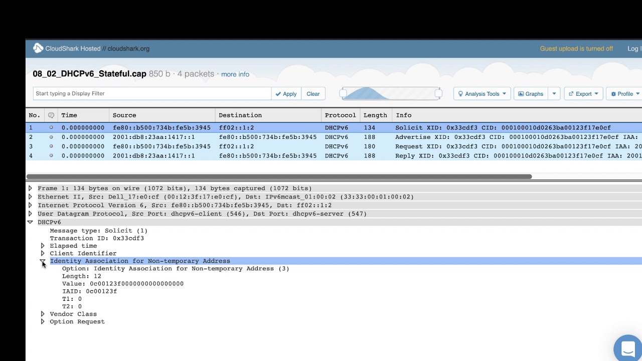 Stateful dhcpv6