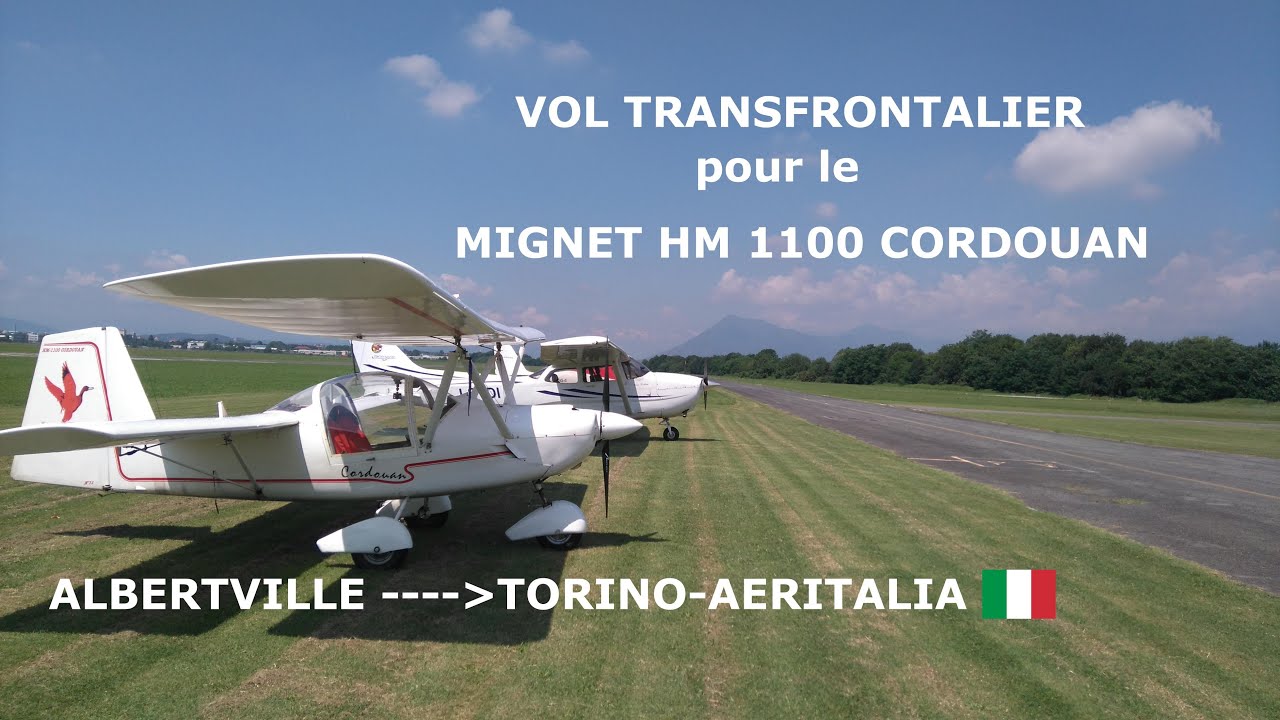 Le Cordouan en Italie. Vol transfrontalier transalpin