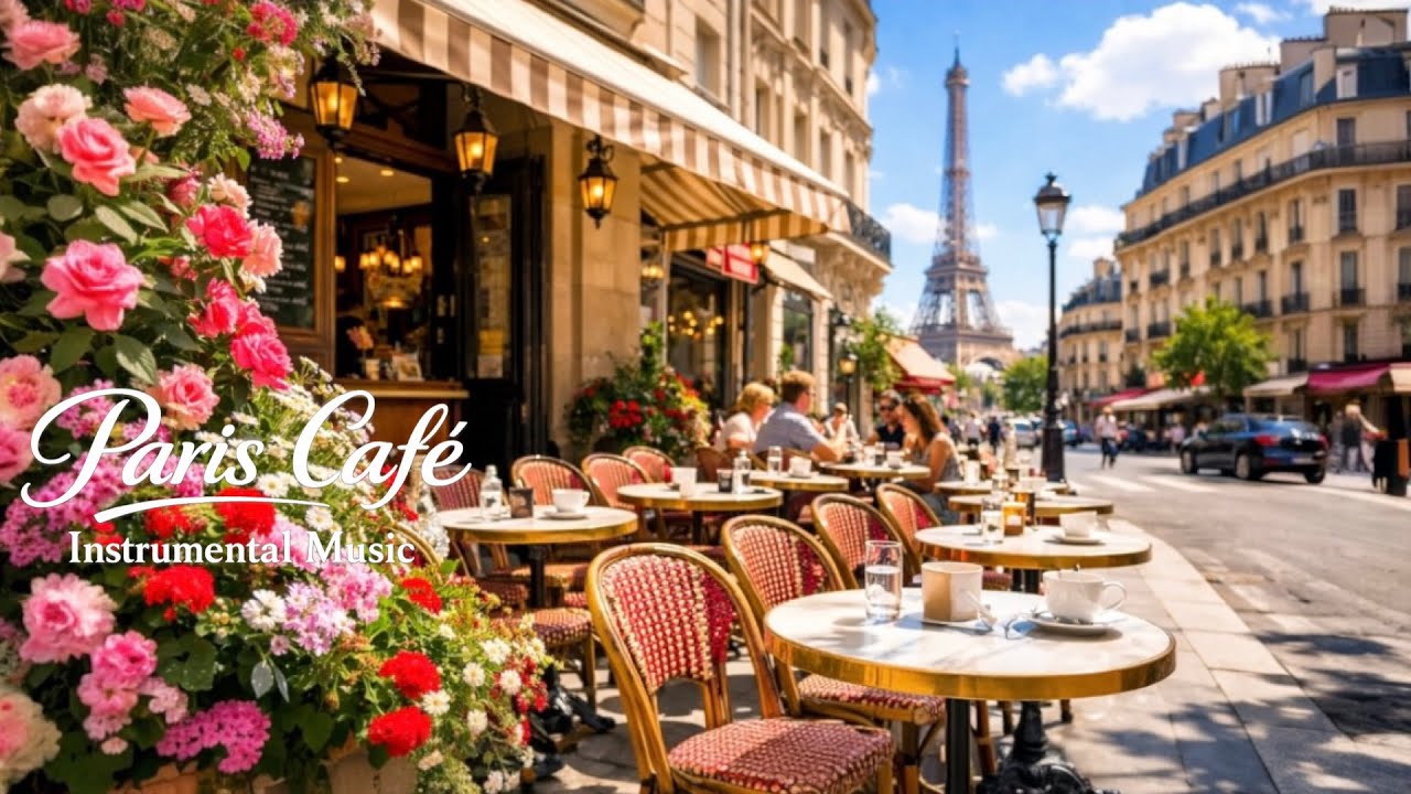 𝐏𝐚𝐫𝐢𝐬 𝐓𝐞𝐫𝐫𝐚𝐜𝐞 𝐂𝐚𝐟𝐞 🌷 | French Pop Café BGM for a Beautiful Paris Atmosphere