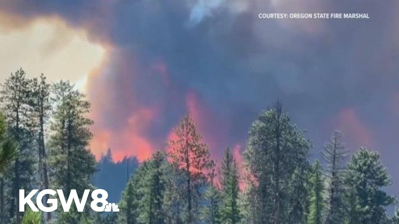 Oregon wildfires grow as more than 100 blazes burn across the state