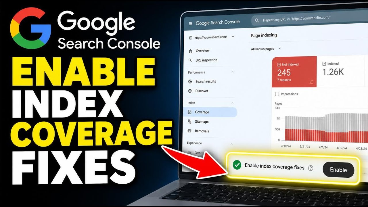 How to enable Google Search Console for index coverage fixes - Beginner Guide