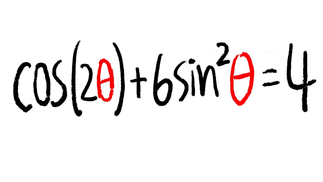 solving a trig equation with the double angle identity (hard one)