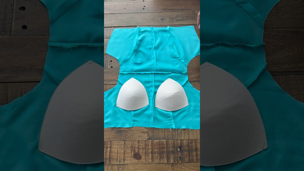 Bra cup in lining of dress  / part  (1) 👗👗#creative #fashion #diy #style