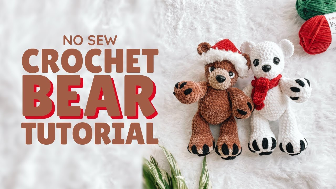LOW SEW Crochet Bear Step-by-Step Tutorial! 🧸❤️