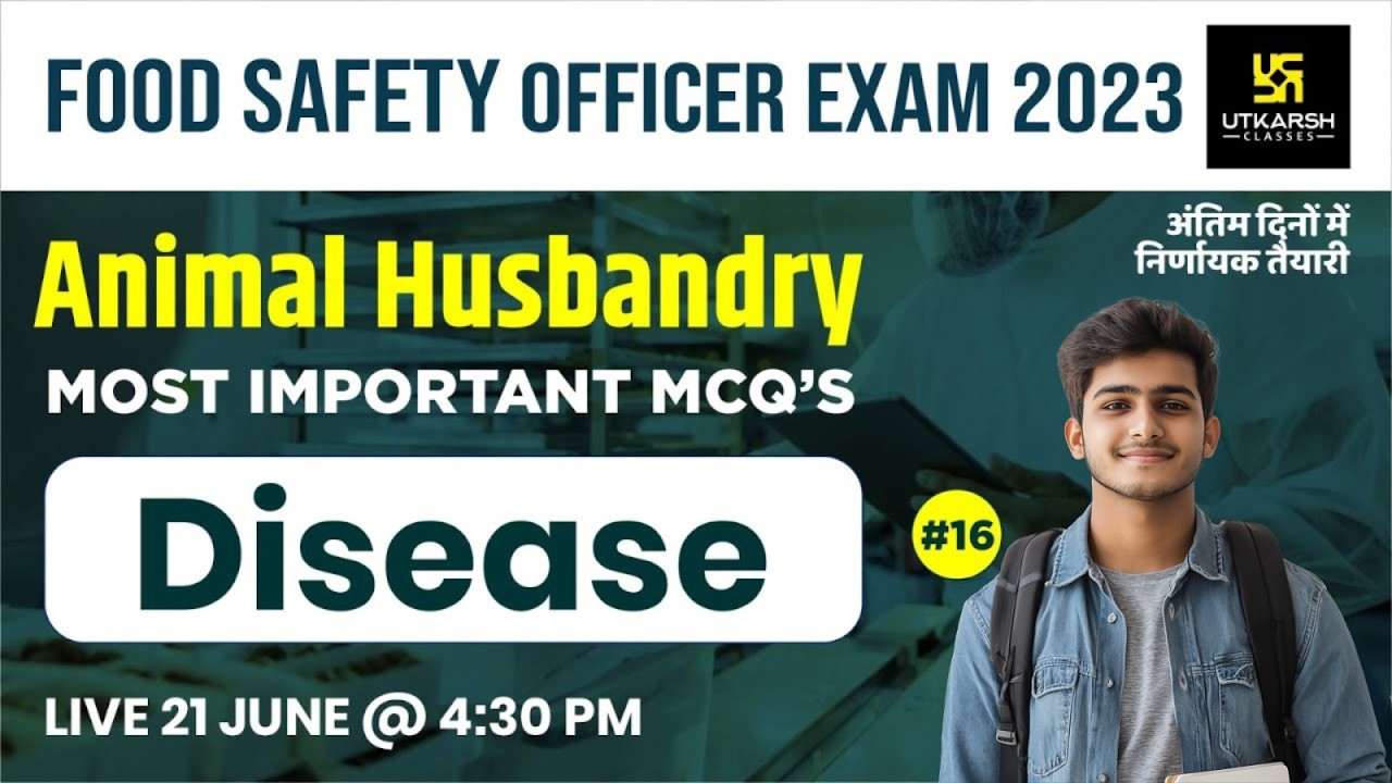 Animal Disease MCQ ( पशु रोग ) Animal Husbandry : #16 |  Food Safety Officer Exam 2023 | Laxman Sir