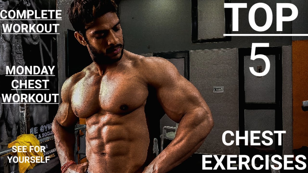 MONDAY:COMPLETE CHEST WORKOUT | Top 5 Chest Exercises ||  Rahul Fitness Official