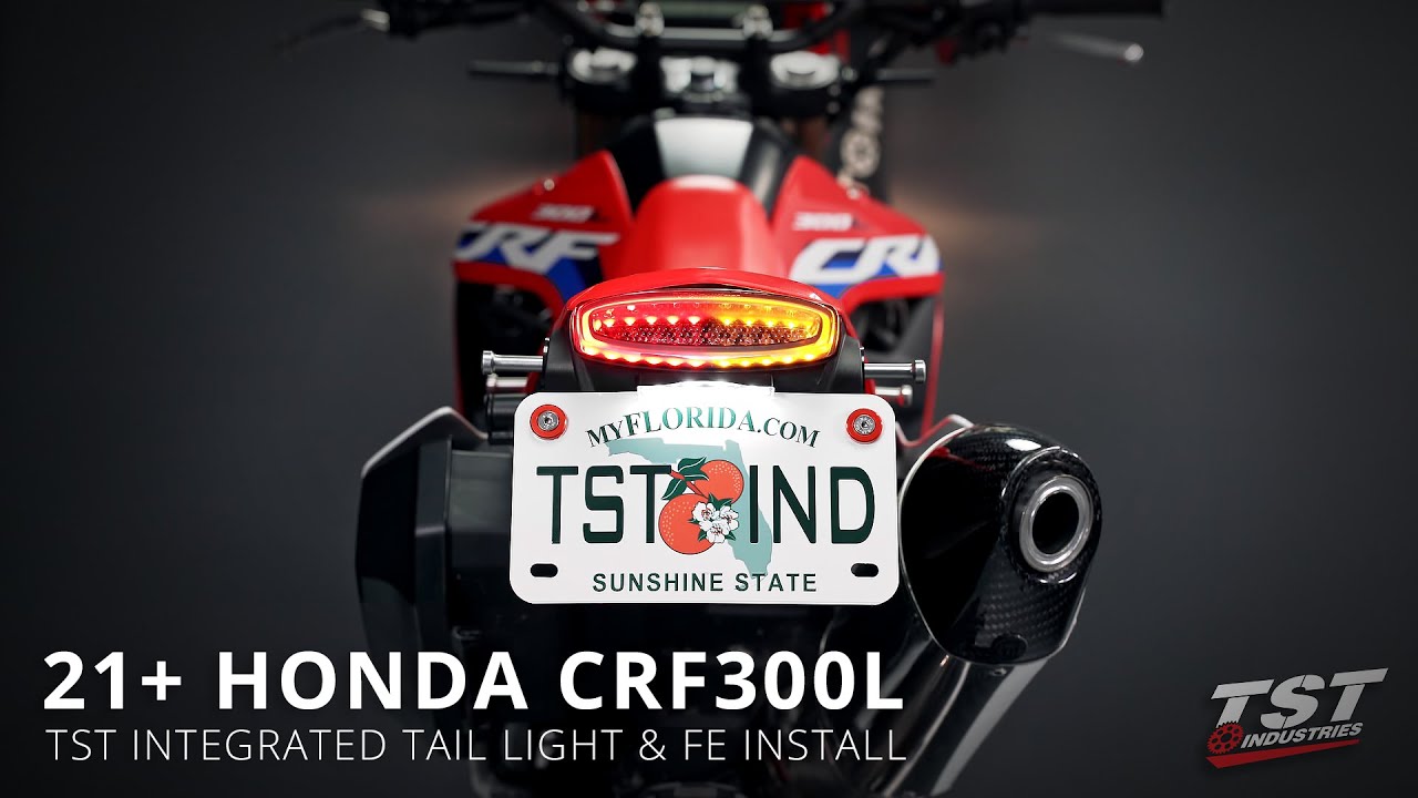 Как установить интегрированный задний фонарь и заглушку крыла на Honda CRF300L 2021+