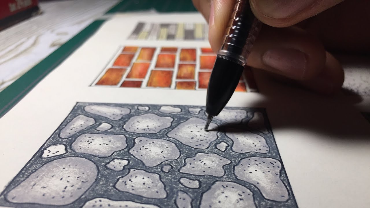 TEXTURAS PARA DIBUJO ARQUITECTONICO / CON COLORES Y LAPIZ