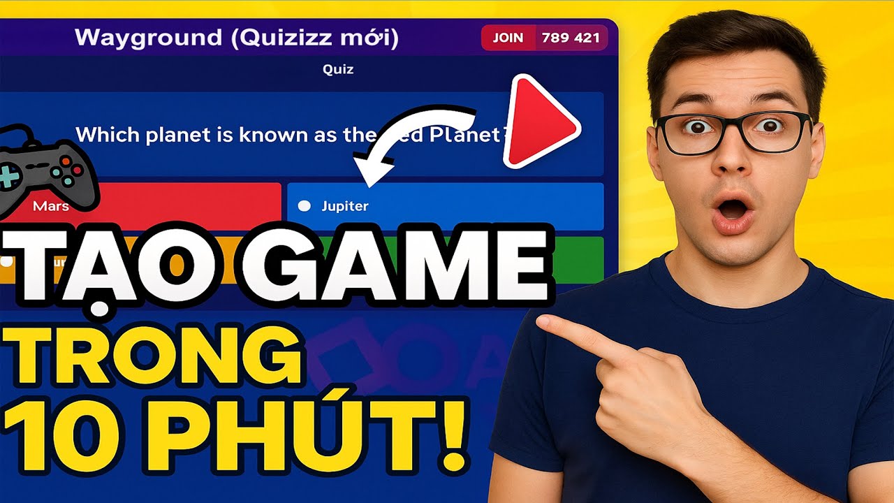 Hướng dẫn tạo trò chơi tương tác trên Wayground (Quizizz mới) | Thủ thuật tin học