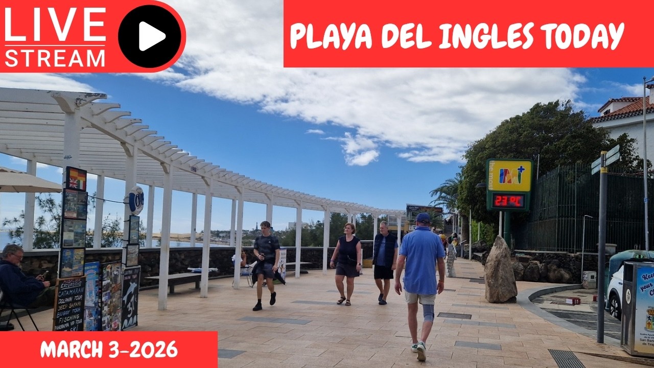 Gran Canaria LIVE 🔴PLAYA DEL INGLES TODAY - MARCH 3-2026