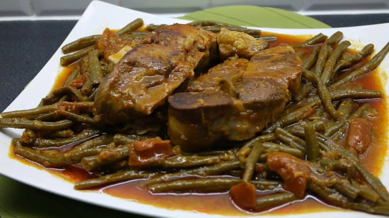 طاجين اللوبيا الخضراء 