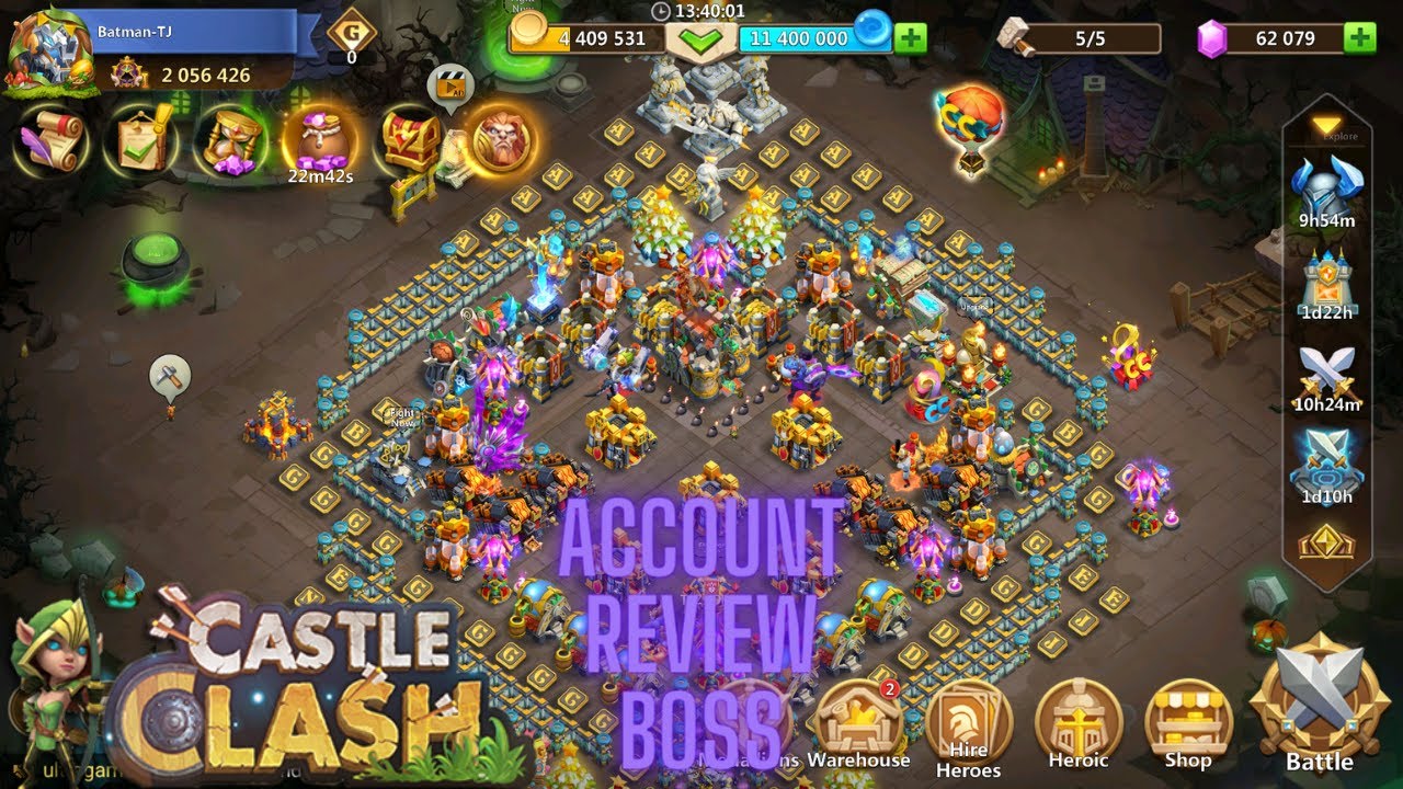 Castle Clash IGG - Account Review & Showcase [Boss]