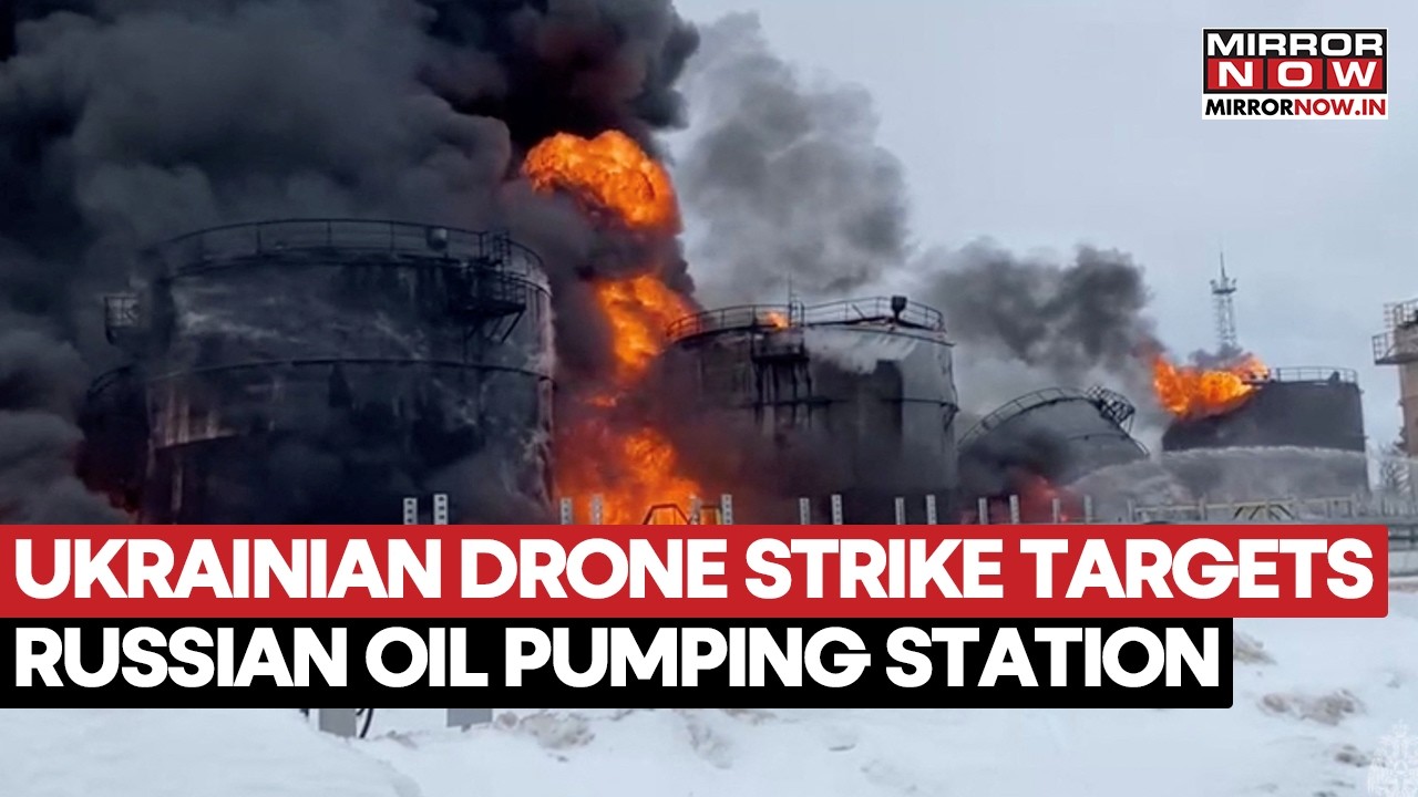 Ukraine Carries Out Drone Strike Destroying Russia's Strategic Oil Pumping Station | Watch