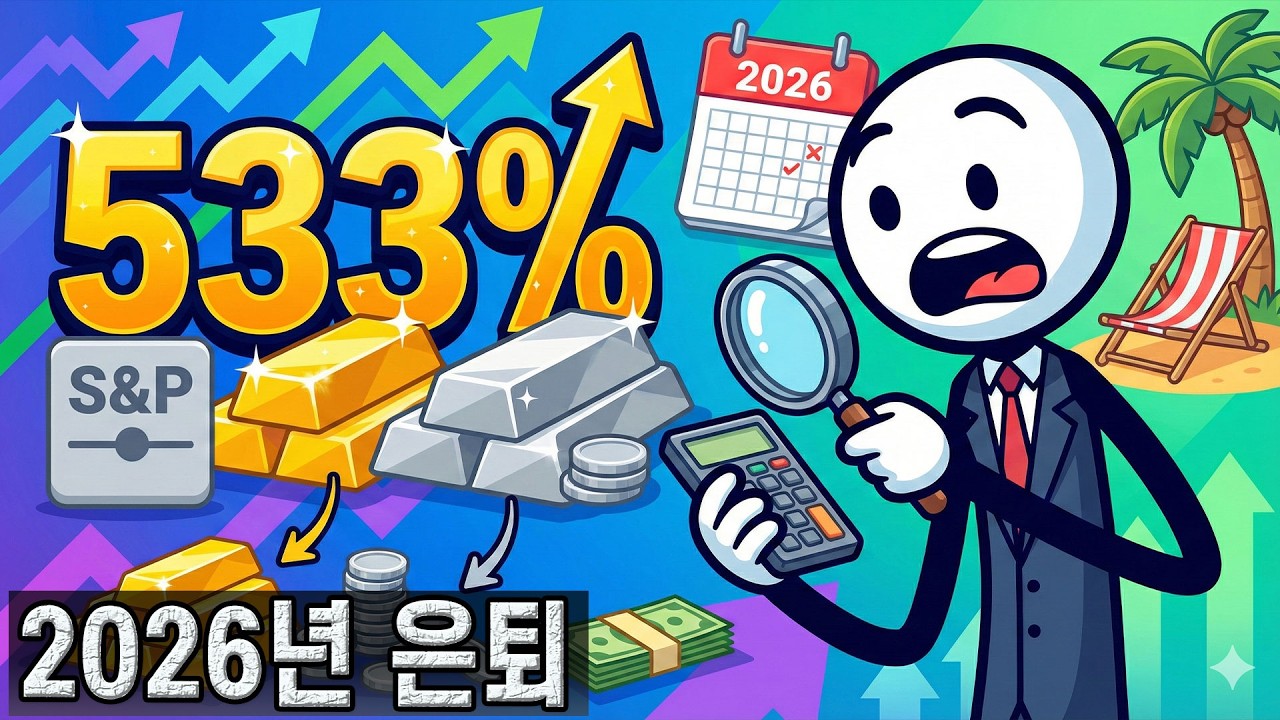 🔥2026년에 은퇴하려면 금과 은이 얼마나 필요할까요? S&P 500을 압살한 은(Silver)! 2000년 이후 수익률 533%의 대반전 (개미들만 모르는 진실).