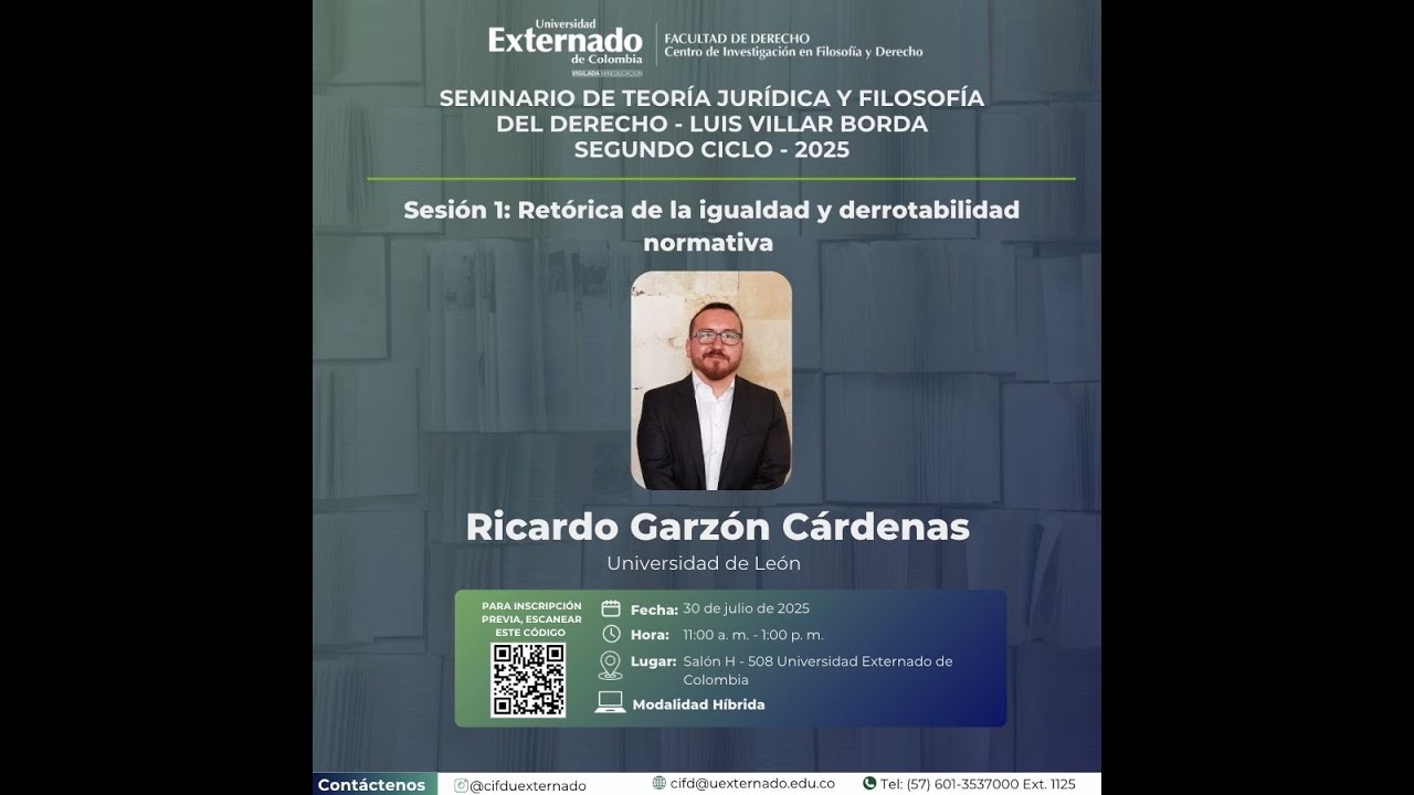 S - 1. Retórica de la Igualdad y derrotabilidad Normativa. Ricardo Garzón Cárdenas.