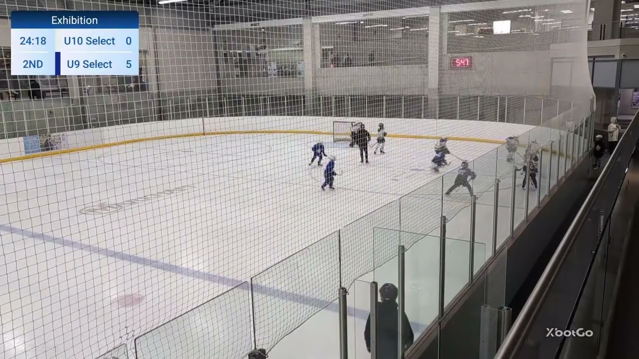 02.06.26 Highlights -  U9 Select (Blue) vs U10 Select (White) - Waxers Exhibition Full-Ice